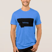 Montana Belong Heart Staatsstolz Tri-Blend Shirt (Vorderseite)