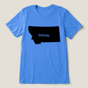 Montana Belong Staat Karte Tri-Blend Shirt