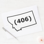 Montana-Bereichscode-Aufkleber Rechteckiger Aufkleber (Umschlag)