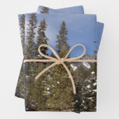 Montana Bergbahnen im Winter Landschaftsbild Foto Geschenkpapier Set (Beispiel)