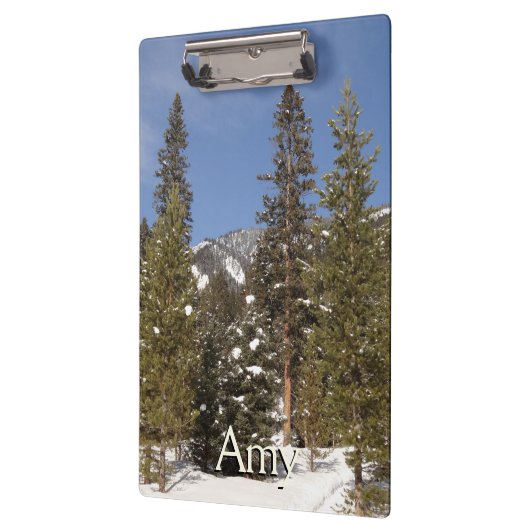 Montana Bergbahnen im Winter Landschaftsbild Foto Klemmbrett (Links)