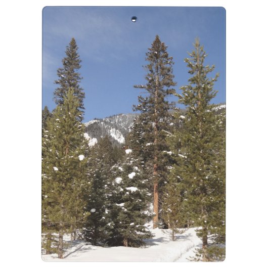 Montana Bergbahnen im Winter Landschaftsbild Foto Klemmbrett (Rückseite)