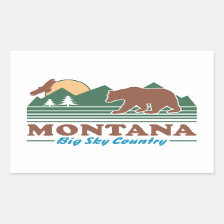 Montana Big Sky Country Rechteckiger Aufkleber