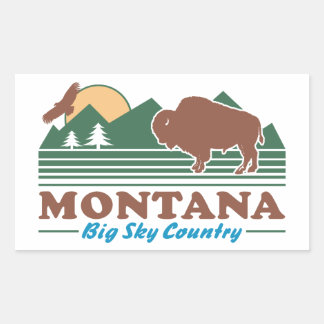 Montana Big Sky Country Rechteckiger Aufkleber