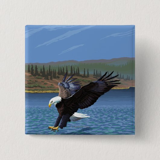 Montana — Big Sky CountryDiving Eagle Button (Vorderseite)