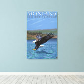 Montana — Big Sky CountryDiving Eagle Leinwanddruck (Insitu (Holzboden))