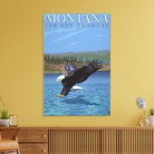 Montana — Big Sky CountryDiving Eagle Leinwanddruck (Insitu (Wohnzimmer))