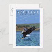 Montana — Big Sky CountryDiving Eagle Postkarte (Vorne/Hinten)