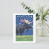 Montana — Big Sky CountryElche im Mondlicht Postkarte (Stehend Vorderseite)