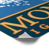 Montana — Big Sky CountryFly Fishing Scene Poster (Ecke)