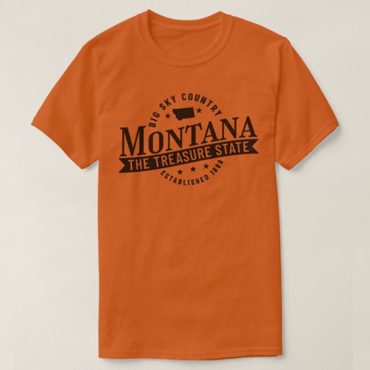 Montana Big Sky Land Der Staat der Schätze Est 188 T-Shirt (Design vorne)