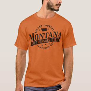Montana Big Sky Land Der Staat der Schätze Est 188 T-Shirt