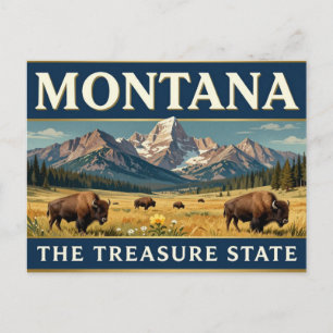 MONTANA Big Sky Mountain Erbe Postkarte