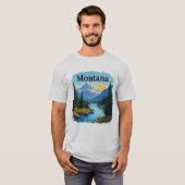 Montana Big Sky Mountains River T-Shirt (Vorne ganz)