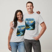 Montana Big Sky Mountains River T-Shirt (Unisex)