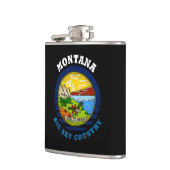 MONTANA BIG SKY State FLAG Flachmann (Links)