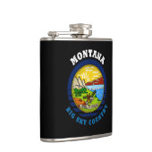 MONTANA BIG SKY State FLAG Flachmann (Rechts)