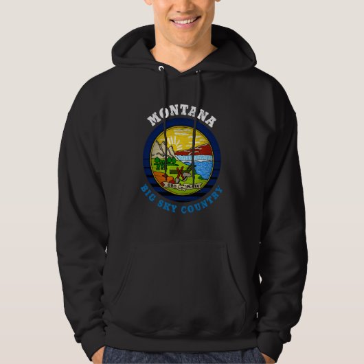 MONTANA BIG SKY State FLAG Hoodie (Vorderseite)