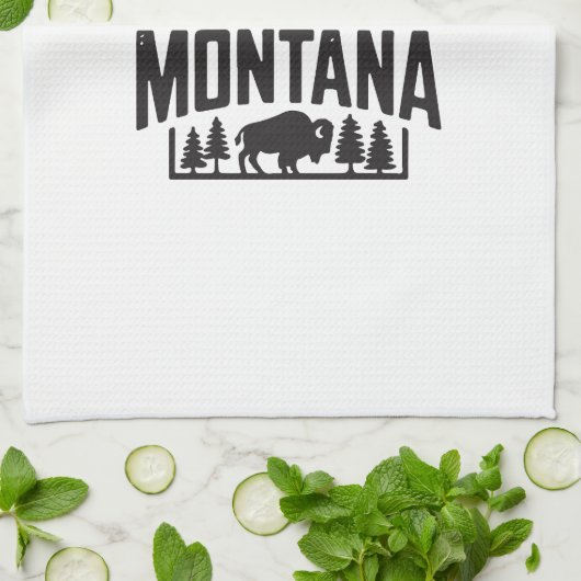 Montana bison geschirrtuch (Gefaltet)