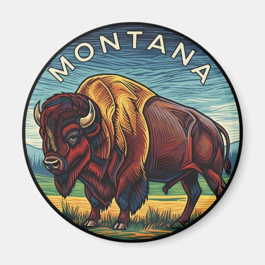 Montana Bison Magnet (Vorne)