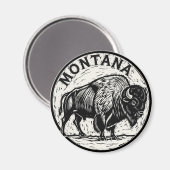 Montana Bison Magnet (Vorderseite/Rückseite)