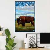 Montana - Bison Poster (Heimbüro)