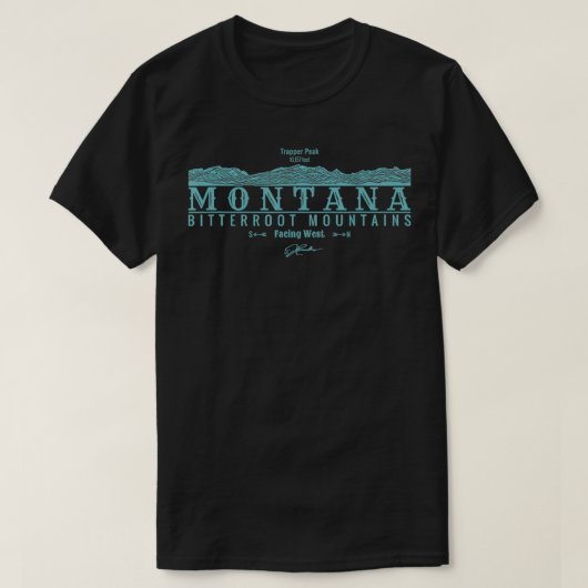 Montana Bitterroot Mtns Trapper Peak T-Shirt (Design vorne)