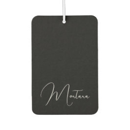 Montana Black mit weißen Buchstaben Autolufterfrischer