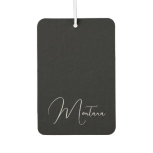 Montana Black mit weißen Buchstaben Autolufterfrischer