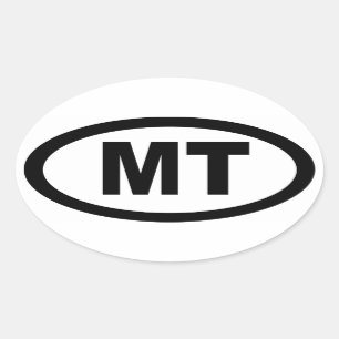 Montana - Blatt von 4 ovalen Autoaufklebern Ovaler Aufkleber