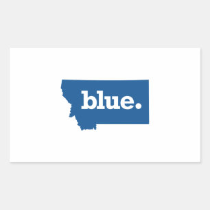 MONTANA BLAUER STAAT RECHTECKIGER AUFKLEBER