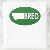 Montana Bred Ovaler Aufkleber (Tasche)