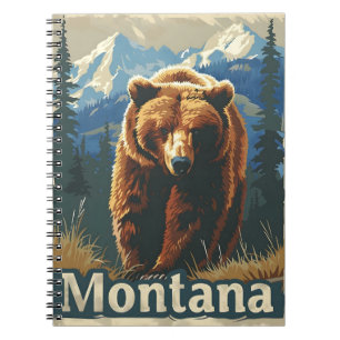 Montana Brown Bear Grizzly Notizblock