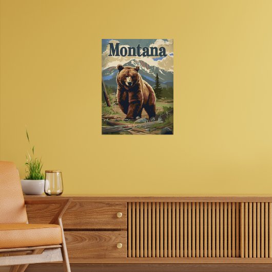 Montana Brown Bear Poster (Wohnzimmer 2)