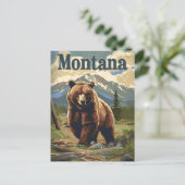 Montana Brown Bear Postkarte (Stehend Vorderseite)