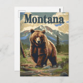 Montana Brown Bear Postkarte (Vorne/Hinten)