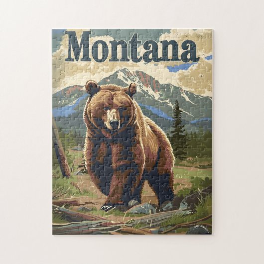 Montana Brown Bear Puzzle (Vertikal)