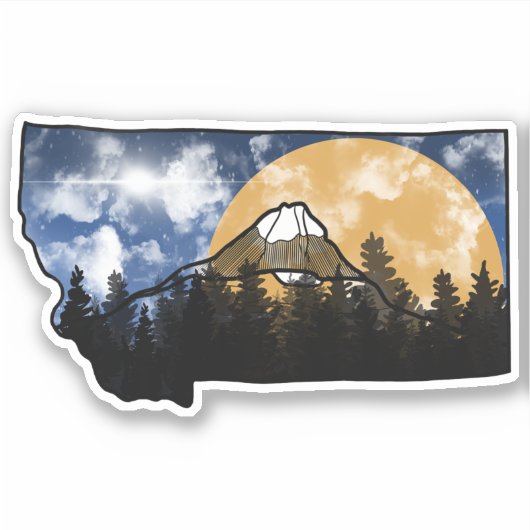 Montana bunt aufkleber (Vorderseite)