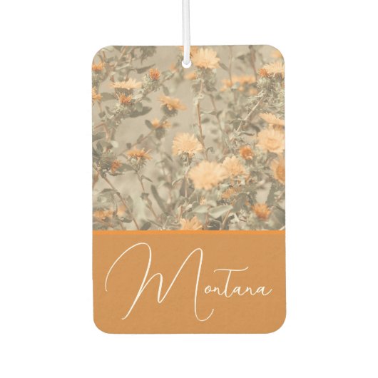 Montana Burnt Orange Wildblume Air Freshener Autolufterfrischer (Vorderseite)