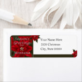 Montana Christmas Poinsettia Rücksendeadresse (Insitu)