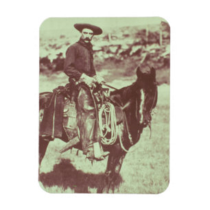 Montana Cowboy, c.1880 (b/w Foto) Magnet
