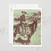 Montana Cowboy, c.1880 (b/w Foto) Postkarte (Vorne/Hinten)