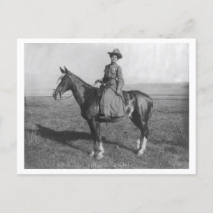 Montana Cowgirl Vintag 1900 Schwarz-Weiß-Foto Postkarte