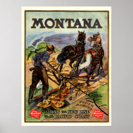 Montana Eisenbahn-Poster Poster
