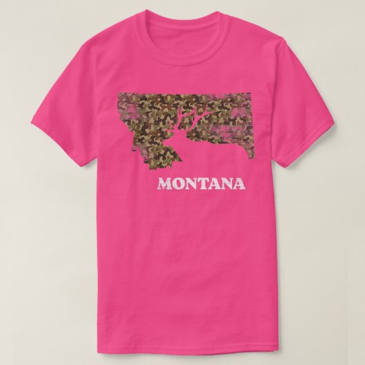 Montana Elk Deer Jagd Camouflage Montana Hunter T-Shirt (Design vorne)