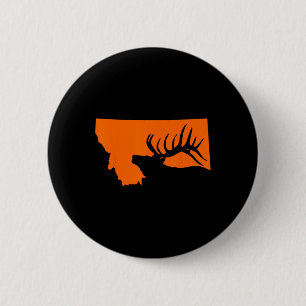 Montana Elk Junting Button