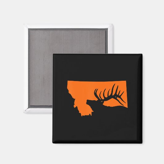 Montana Elk Junting Magnet (Vorderseite/Rückseite)