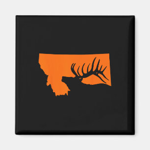 Montana Elk Junting Magnet