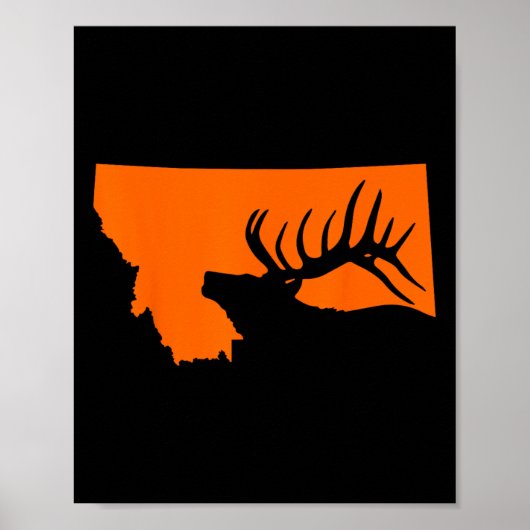 Montana Elk Junting Poster (Vorne)