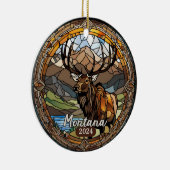 Montana Elk Mountain Keramik Ornament (Rechts)